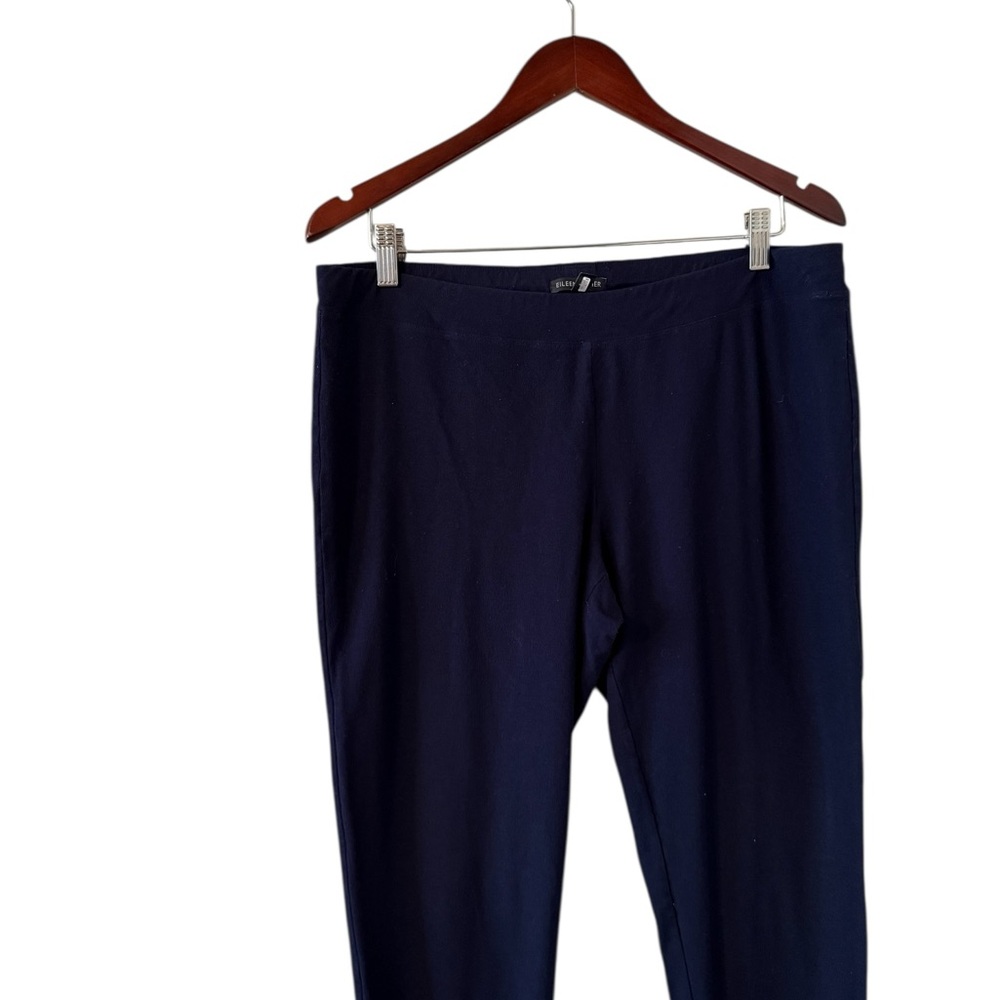 Eileen Fisher Deep Navy Slim Cropped Pants - Picture 2 of 6